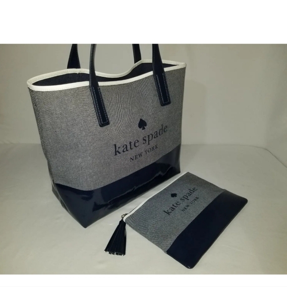 Kate Spade matching tote and pouch - Picture 10 of 15